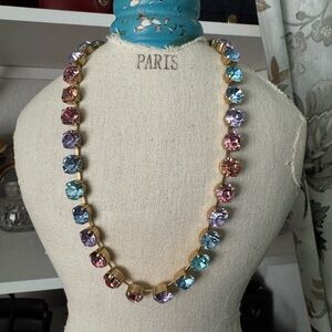 Loren Hope Cotton Candy Crystal Necklace and Bracelet